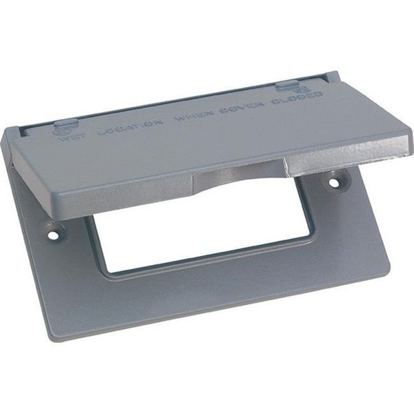 Sigma Electrical Box Cover, 1 Gang, Rectangular, Metal Die-Cast, GFCI 3424959